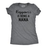 Womens Happiness Is Being A Nana T shirt Cute Gift for Grandma Grandmother Cool