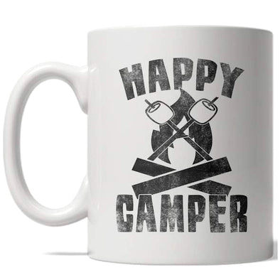 Happy Camper Mug Funny Outdoors Aventure Coffee Cup - 11oz