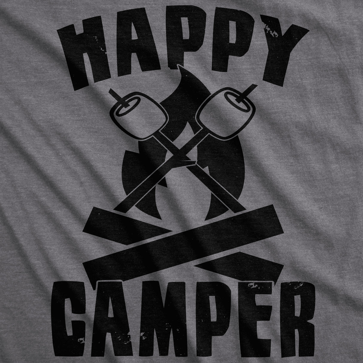 Womens Happy Camper Shirt Funny Camping Hiking Cool Vintage Graphic Tees Retro