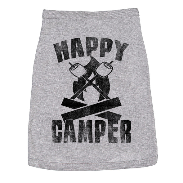 Dog Shirt Happy Camper Cute Outdoor Clothes For Family Pet