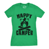 Womens Happy Camper Shirt Funny Camping Hiking Cool Vintage Graphic Tees Retro