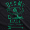 Womens Hes My Drunker Half Funny Party Couple Pub Crawl Shamrock Cute T Shirt