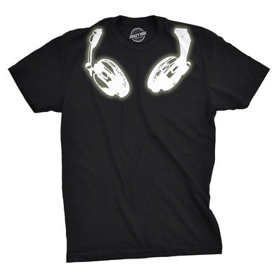 Glow In the Dark Headphones Men's Tshirt