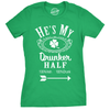 Womens Hes My Drunker Half Funny Party Couple Pub Crawl Shamrock Cute T Shirt