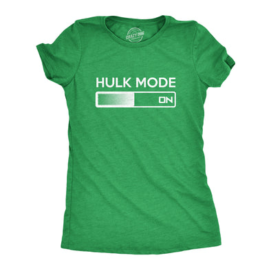 Women's Hulk Mode On T Shirt Funny Comic Book  Tee For Women