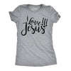 Womens I Love Jesus T Shirt Cute Religious Easter Christian Faith Pray Tee