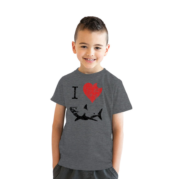 Kids' I Love Sharks T Shirt Classic Youth Shark Bite Shirt Shark Tee