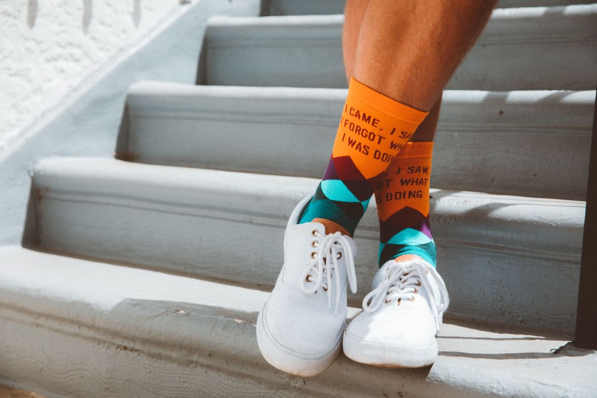 Women's I Came I Saw I Forgot What I Was Doing Socks Funny Introvert Sarcastic Graphic Novelty Footwear