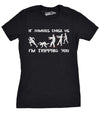 Womens If Zombies Chase Us I'm Tripping You Funny Sarcastic Halloween TShirt