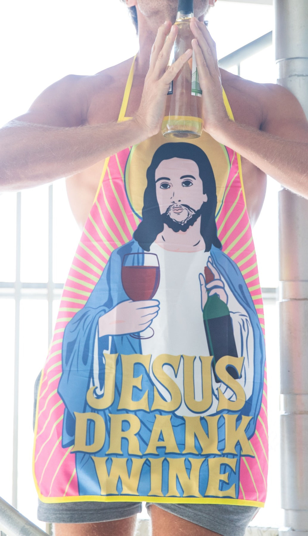 Jesus Drank Wine Apron