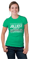 Womens Jolliest Bunch of A-Holes Tshirt Funny Christmas Sarcastic For Ladies