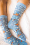 Women's Walkin In A Wiener Wonderland Socks Funny Winer Weather Christmas Dog Lover Footwear