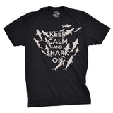 Keep Calm And Shark On Men's Tshirt