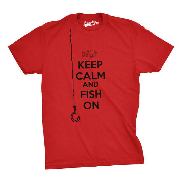 Keep Calm And Fish On Men's Tshirt