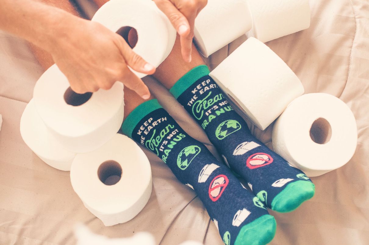Women's Keep The Earth Clean It's Not Uranus Socks Funny Toilet Space Humor Graphic Footwear