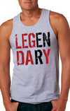 Mens Legendary Leg Day Tank Top Funny Lifting Workout Exercise Shirt