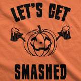 Womens Lets Get Smashed Funny T shirts Pumpkin Halloween Costume T shirt