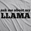 Womens Ask Me About My Llama Tshirt Funny Alpaca Flip Up Tee For Ladies