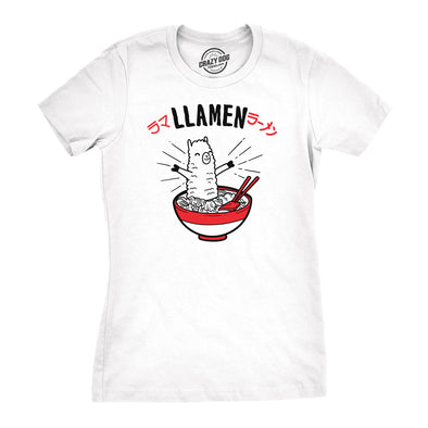 Womens Llamen Funny Ramen T-shirt For Foodie Girls