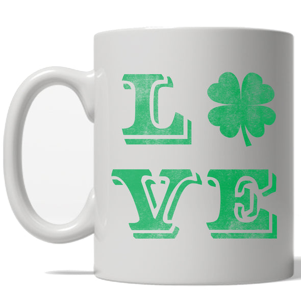 Clover Love Mug Cool St Patricks Day Shamrock Coffee Cup - 11oz