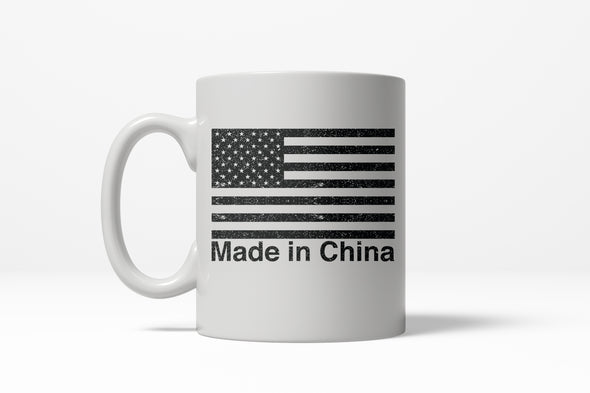 Made In China Funny American Flag USA Pride Ceramic Coffee Drinking Mug - 11oz