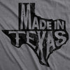 Womens Made In Texas Tshirt Funny State Hometown Pride Tee