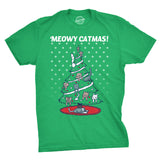 Meowy Christmas Cat Tree Ugly Christmas Sweater Men's Tshirt