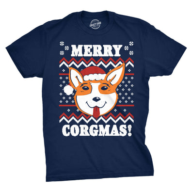 Merry Corgmas Ugly Christmas Sweater Men's Tshirt