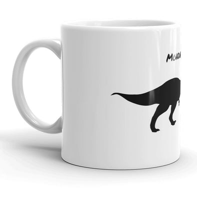 Mondays and Me Funny T-Rex Dinosaur Running Ceramic Coffee Drinking Mug  - 11oz