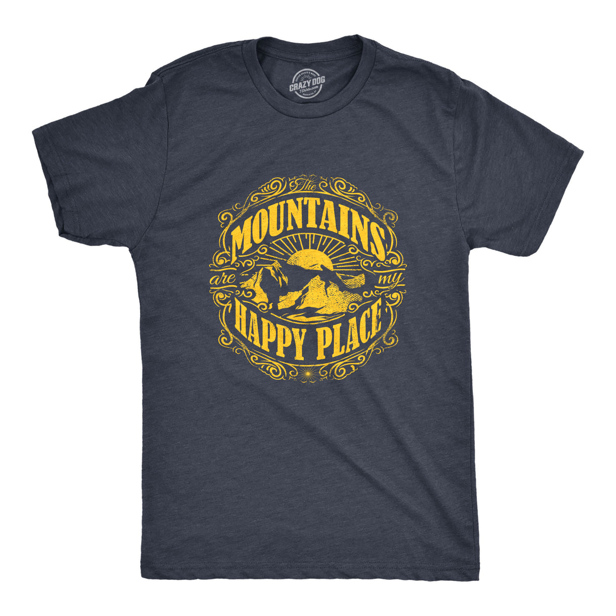 Mountains Are My Happy Place Men's Tshirt