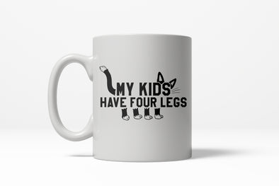 My Kids Have Four Legs Funny Crazy Cat Lover Ceramic Coffee Drinking Mug  - 11oz