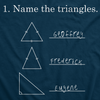 Youth Name The Triangles Funny Math T shirts Sarcasm Novelty I Love Math Tee Humor