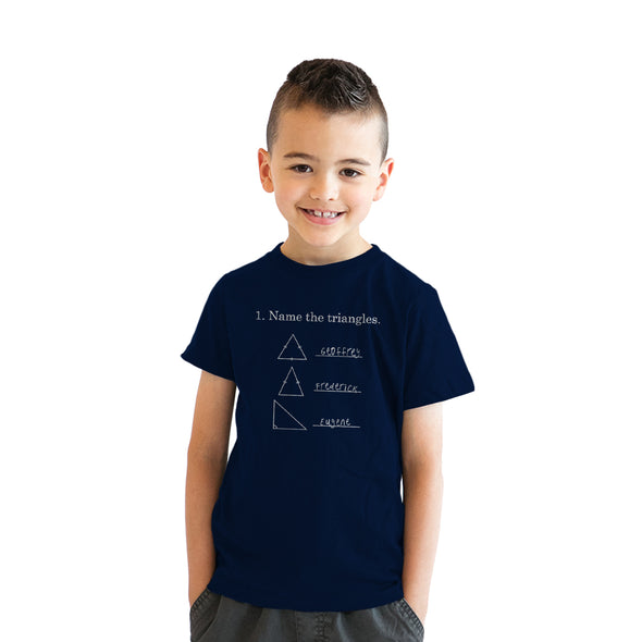 Youth Name The Triangles Funny Math T shirts Sarcasm Novelty I Love Math Tee Humor