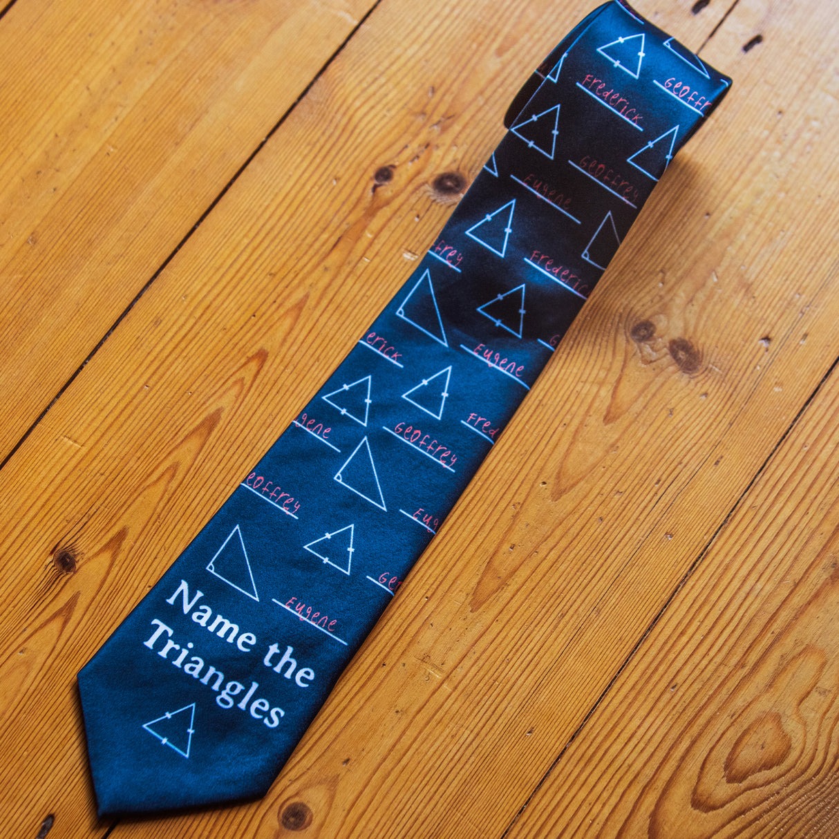 Name The Triangles Necktie Funny Neckties for Men Nerdy Science Teacher Tie Novelty Mens Ties