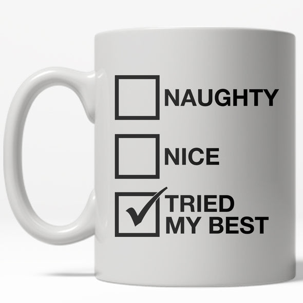 Naughty Or Nice List Mug Funny Chirstmas Holiday Season Coffee Cup - 11oz