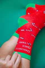 Women's Naughty Nice I Tried Socks Funny Christmas List Good Bad Graphic Footwear