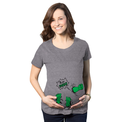 Maternity Bump Smash T shirt Funny New Baby Announcement Gender Reveal Pregnancy