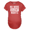 Maternity No More Silent Nights Funny Christmas Pregnancy Announcement T shirt