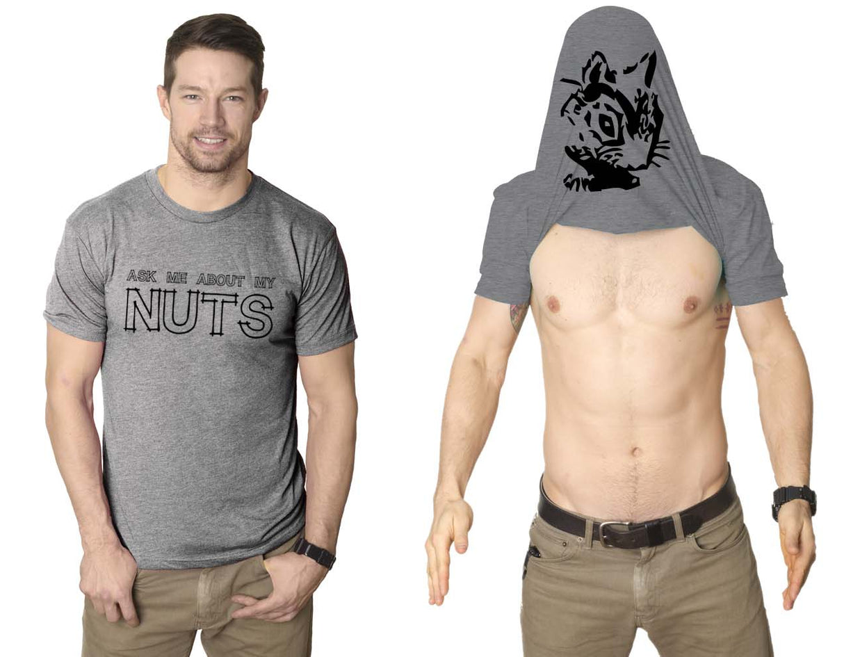 Ask Me About My Nuts Flip Men's Tshirt