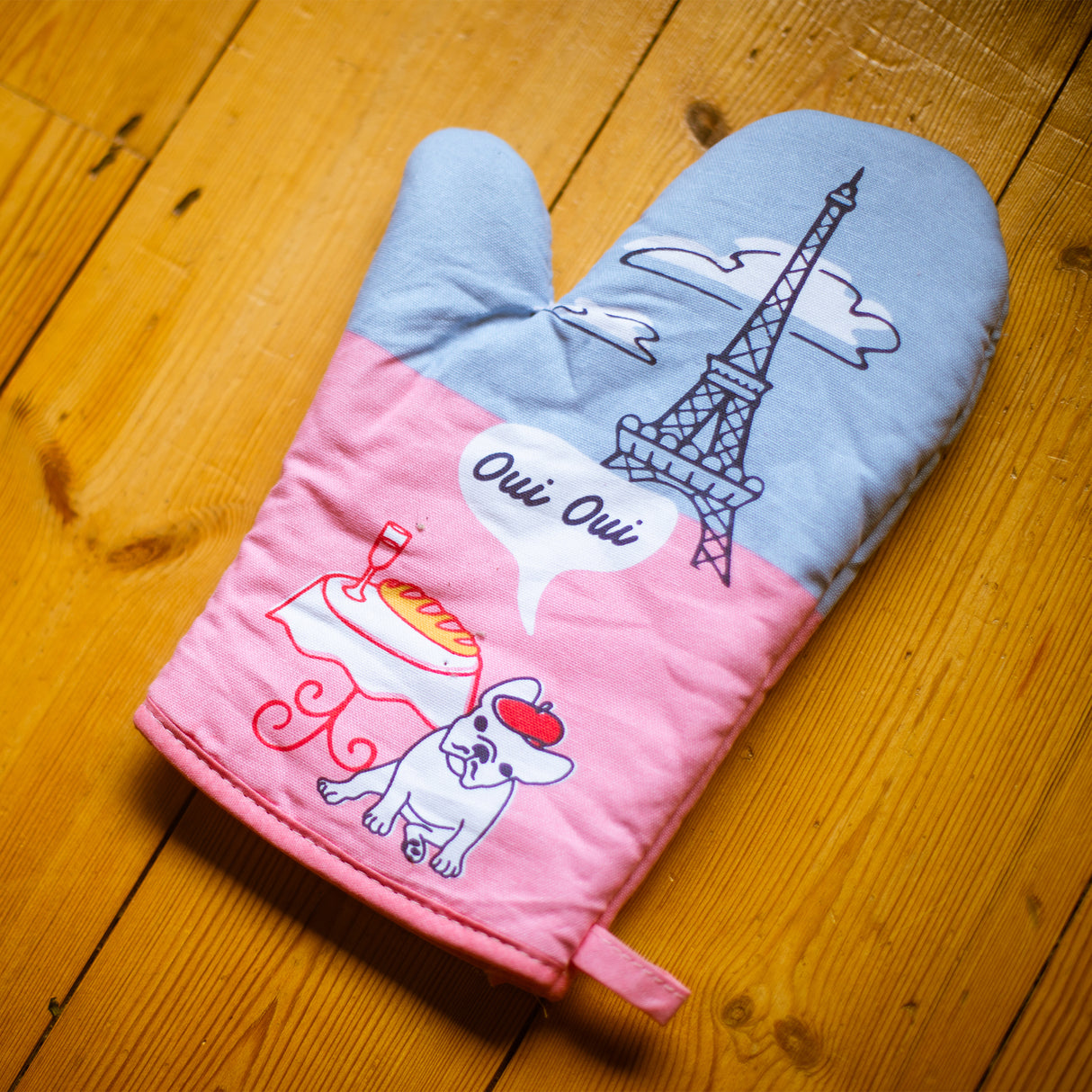 Oui Oui French Bulldog Oven Mitt Funny Pet Puppy Animal Lover Kitchen Glove
