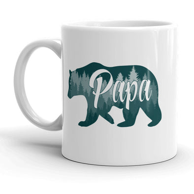 Papa Bear Trees Mug Cool Fathers Day Coffee Cup - 11oz