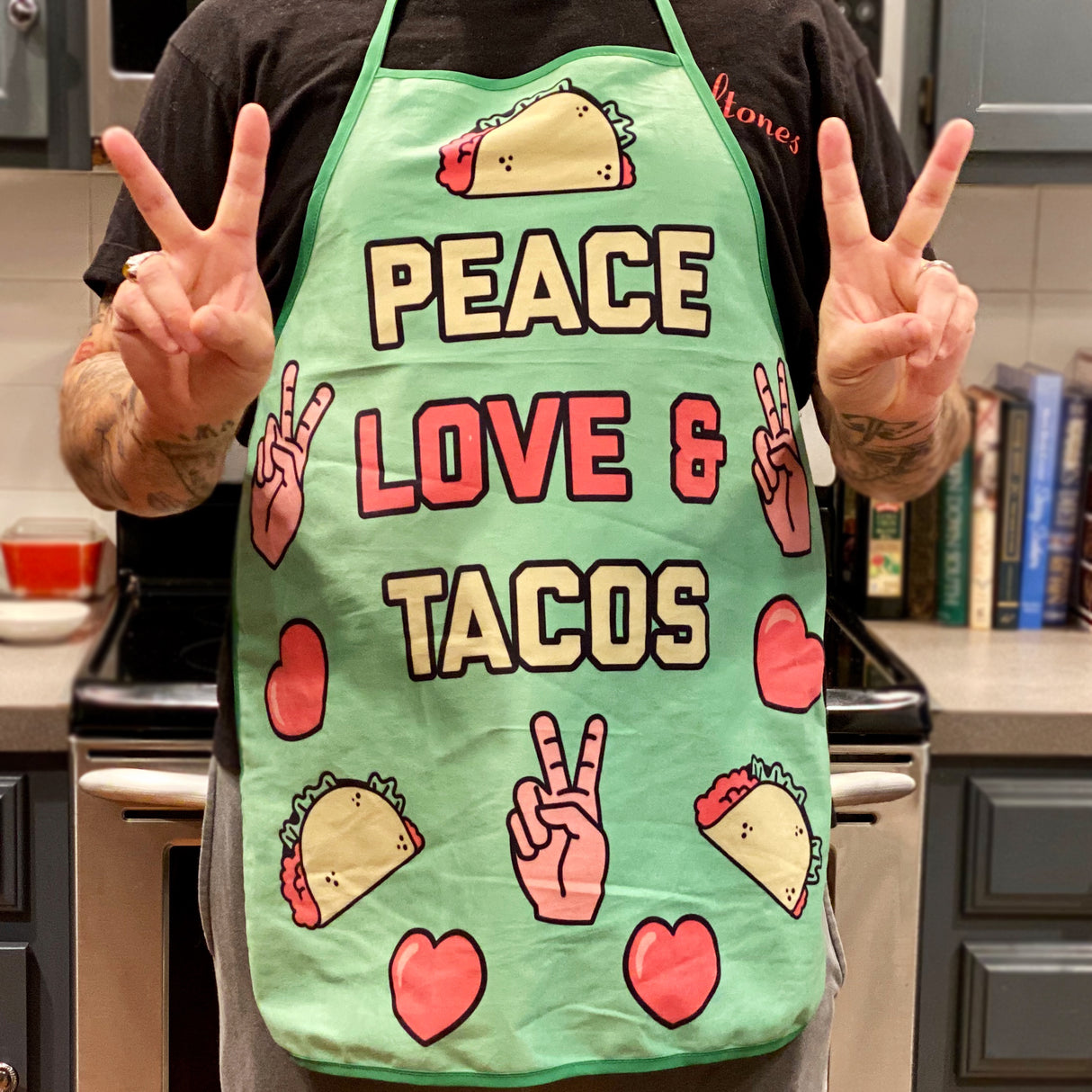 Peace Love Tacos Oven Mitt + Apron