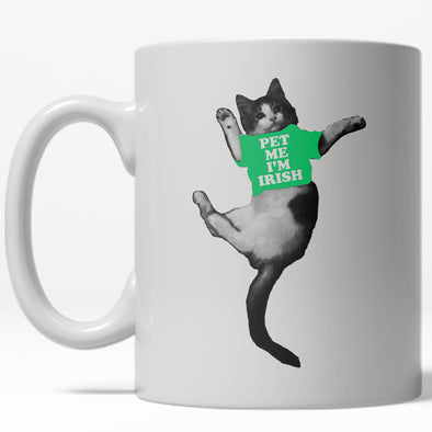 Pet Me I'm Irish Mug Funny St. Patricks Day Coffee Cup - 11oz
