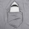 Womens Pocket Shark Funny T shirts Printed Graphic Jaws Cool Shark Novelty T shirt