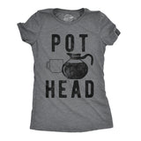 Womens Pot Head T Shirt Funny Coffee Sarcastic Cool Tee Caffeine Tee