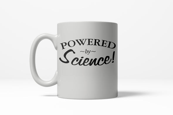 Powered By Science Funny Nerdy Scientific Atoms Ceramic Coffee Drinking Mug 11oz Cup