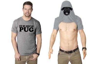 Ask Me About My Pug Flip Men's Tshirt