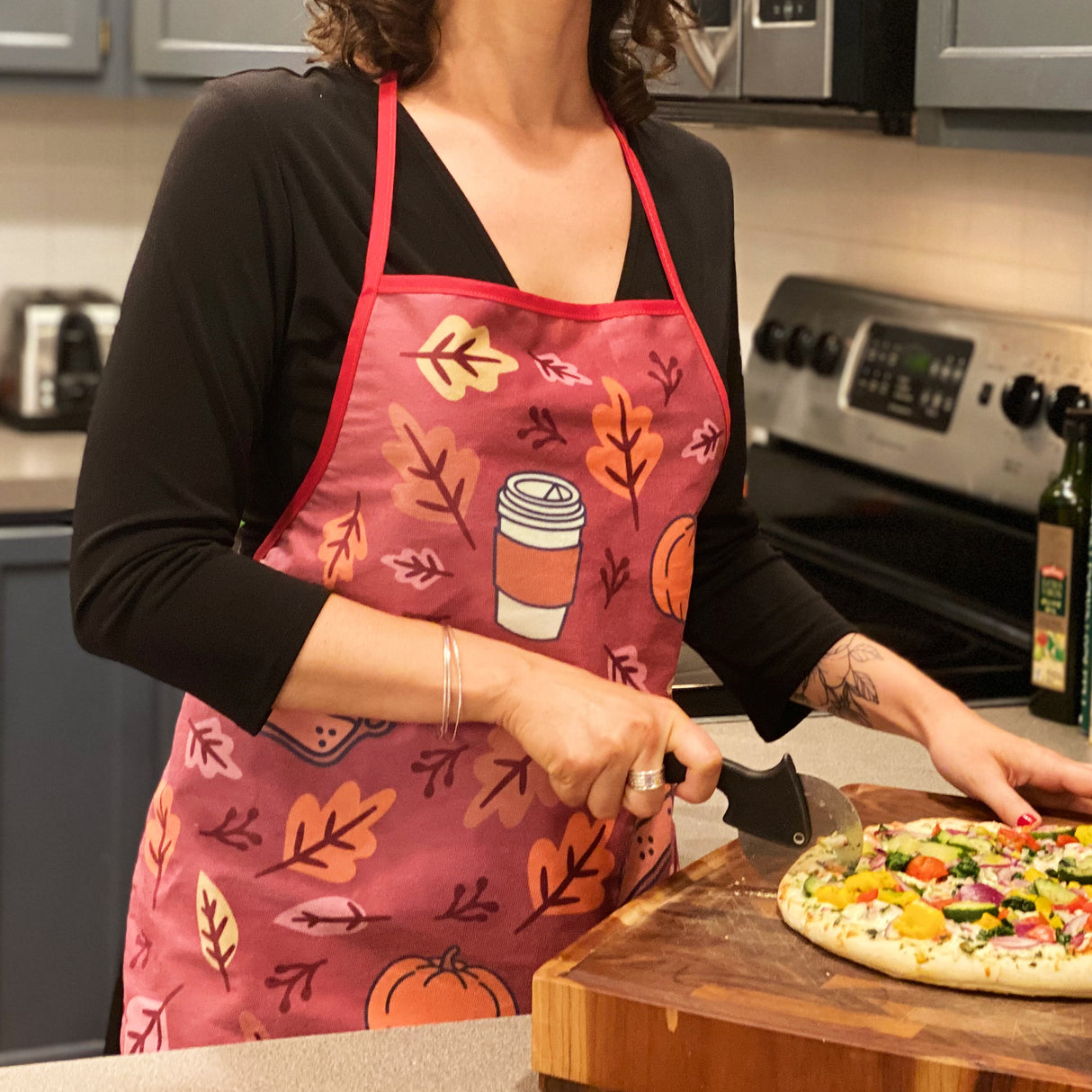 Pumpkin Spice Oven Mitt + Apron