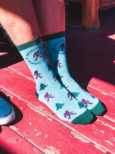 Men's Social Distancing Champion Socks Funny Bigfoot Quarantine Sasquatch Graphic Novelty Footwear