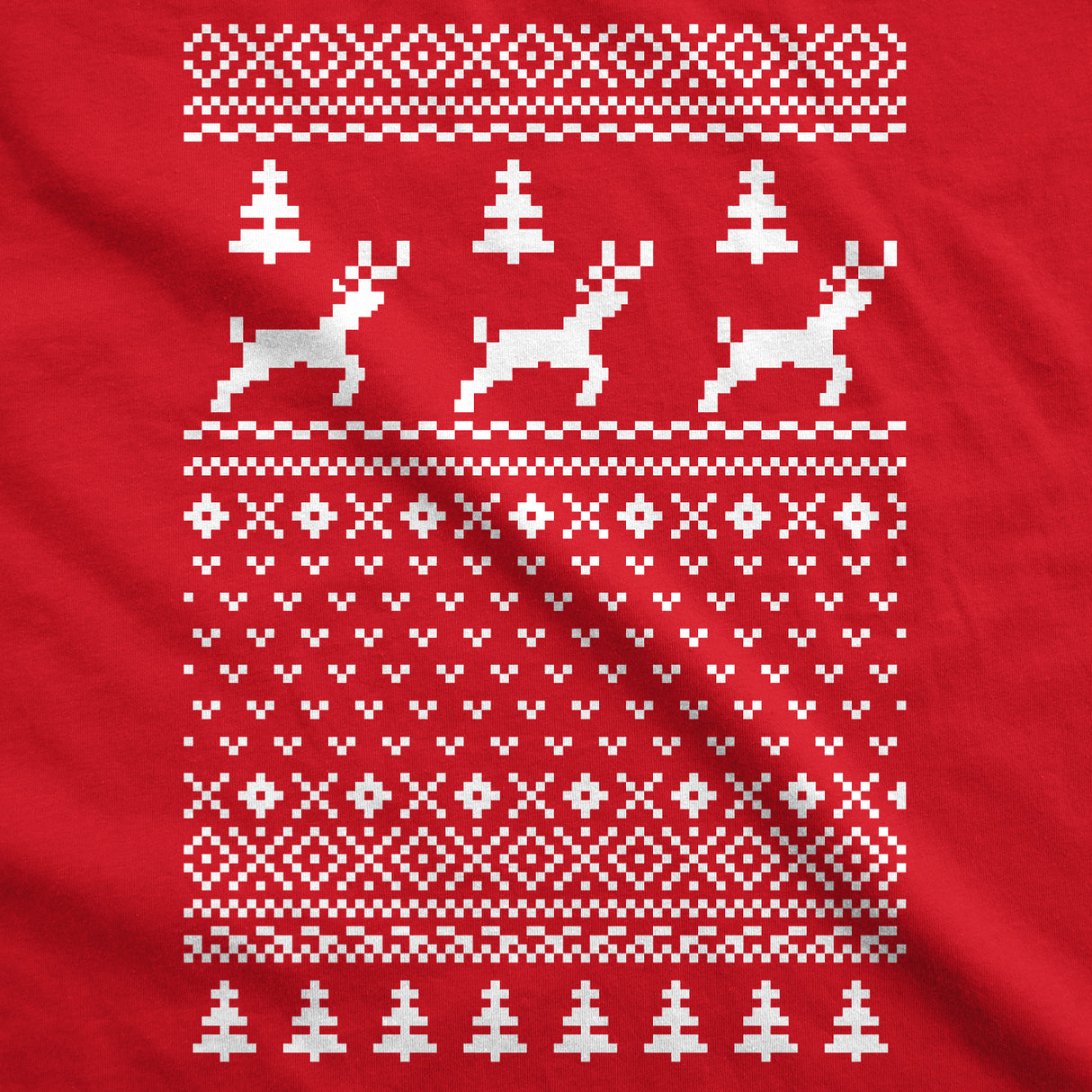 Reindeer Ugly Christmas Sweater Men's Tshirt